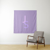 Moderne überlappende monogrammierte Initialen | Li Wandteppich (Beispiel)