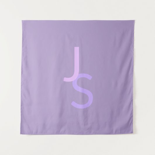 Moderne überlappende monogrammierte Initialen | Li Wandteppich (Vorderseite)