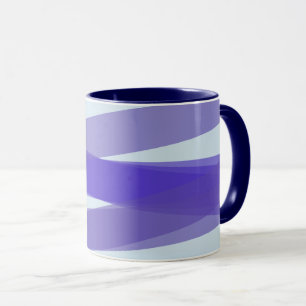 Moderne überlappende violette Streifen Tasse