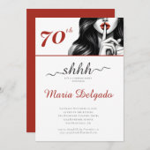 Moderne Überraschung 70. Geburtstagsparty Einladung (Vorne/Hinten)