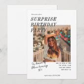 Moderne Überraschungsparty-Foto zum Geburtstag für (Vorne/Hinten)
