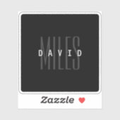 Moderne Überschneidungen Name & Nachname Aufkleber (Blatt)