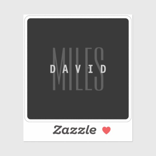 Moderne Überschneidungen Name & Nachname Aufkleber (Blatt)