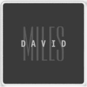 Moderne Überschneidungen Name & Nachname Aufkleber (Vorderseite)