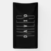 Moderne Überschneidungen Name & Nachname Banner (Vertikal)