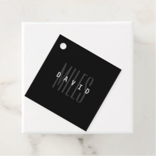 Moderne Überschneidungen Name & Nachname Geschenkanhänger