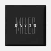 Moderne Überschneidungen Name & Nachname Magnet (Vorne)