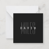 Moderne Überschneidungen Name & Nachname Mitteilungskarte (Vorderseite)