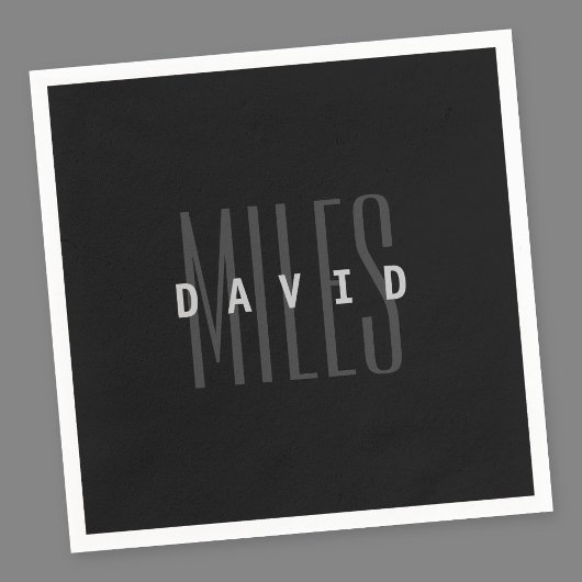 Moderne Überschneidungen Name & Nachname Serviette