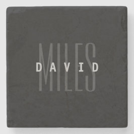 Moderne Überschneidungen Name & Nachname Steinuntersetzer