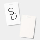 Moderne Überschneidungsinitiativen Ausweis (Vorder- & Rückseite)