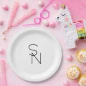 Moderne Überschneidungsinitiativen Pappteller (Party)