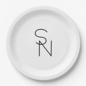 Moderne Überschneidungsinitiativen Pappteller (Vorderseite)