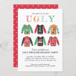 Moderne Ugi Sweater Holiday Party Niedliche Weihna Einladung