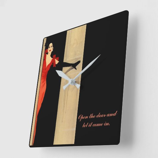 Moderne Uhr mit Sprichwort (Winkel)