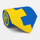 Moderne Ukraine Business Krawatte, ukrainische Fla Krawatte (Gerollt)