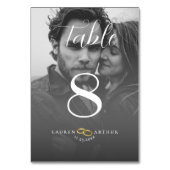 Moderne Ultra-Chic Minimal-Hochzeit für Foto Tischnummer (Rückseite)