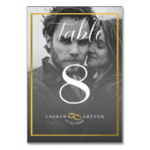 Moderne Ultra-Chic Minimal-Hochzeit für Foto Tischnummer (Vorderseite)