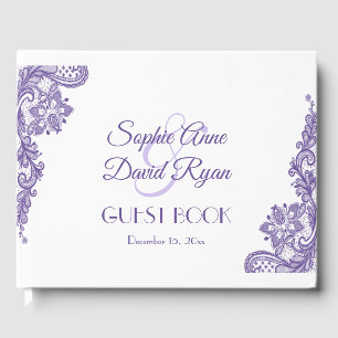 Moderne Ultra-Violet-Hochzeit Gästebuch