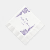 Moderne Ultra-Violet-Hochzeit Serviette (Ecke)