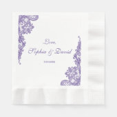 Moderne Ultra-Violet-Hochzeit Serviette (Vorderseite)