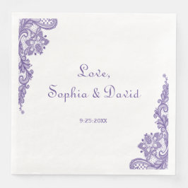 Moderne Ultra-Violet-Hochzeit Serviette