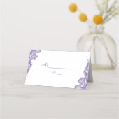 Moderne Ultra-Violet-Spitzen-Hochzeitsstimmung - T Platzkarte (Rückseite)