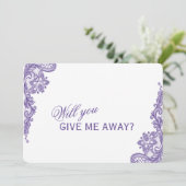 Moderne Ultra-Violet-Spitzen werden mir weggeben Einladung (Stehend Vorderseite)