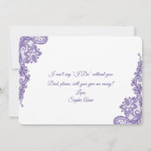 Moderne Ultra-Violet-Spitzen werden mir weggeben Einladung (Rückseite)