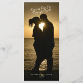 Moderne, ultraschicke Minimal-Foto-Hochzeitmenü-Ka Menükarte (Rückseite)