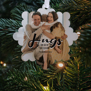 Moderne Umarmungen Foto-Weihnachtsfeiertage Ornament Karte