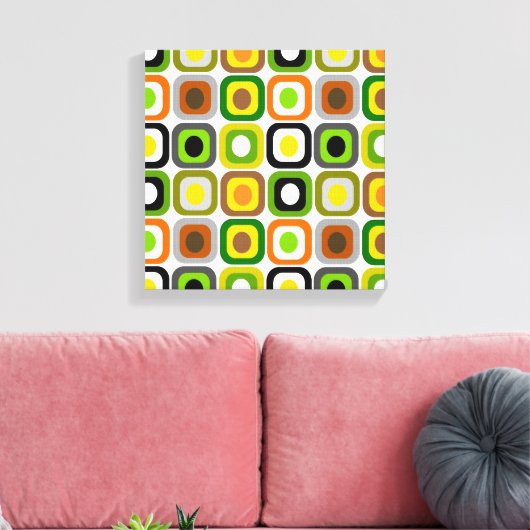 Moderne, umrissene, Abstrakte Plätze auf den Canva Leinwanddruck (Insitu (Wohnzimmer))