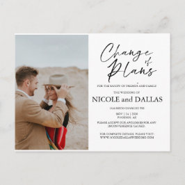 Moderne Umschuldung der Hochzeitsplanung DatumR Postkarte