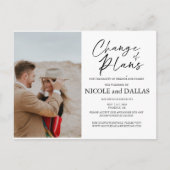 Moderne Umschuldung der Hochzeitsplanung DatumR Postkarte (Vorderseite)