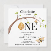 Moderne Umwandlung einer schwarzen gelben Biene Ge Einladung (Vorderseite)