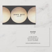 Moderne und Angesagte Imitate Gold Leaf Circle Bus Visitenkarte (Vorne/Hinten)