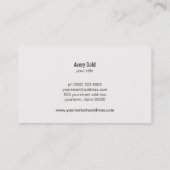 Moderne und Angesagte Imitate Gold Leaf Circle Bus Visitenkarte (Rückseite)