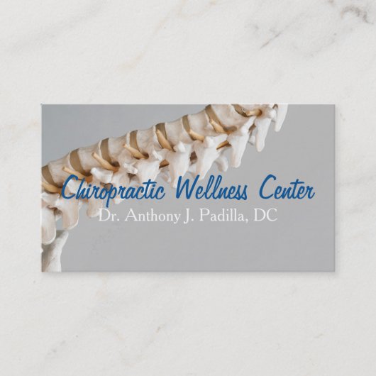 Moderne und Berufliche Chiropraktik und Wellness Visitenkarte (Vorderseite)