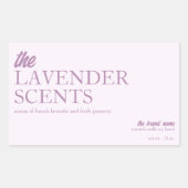 Moderne und Berufliche Lavendelkerze Rechteckiger Aufkleber (Vorderseite)