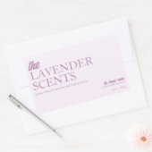 Moderne und Berufliche Lavendelkerze Rechteckiger Aufkleber (Umschlag)