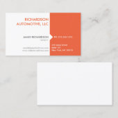 MODERNE UND BERUFLICHE ORANGE/WHITE-Visitenkarte Visitenkarte (Vorne/Hinten)