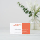 MODERNE UND BERUFLICHE ORANGE/WHITE-Visitenkarte Visitenkarte (Stehend Vorderseite)