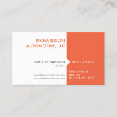 MODERNE UND BERUFLICHE ORANGE/WHITE-Visitenkarte Visitenkarte (Vorderseite)