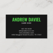 Moderne und Berufliche Rasenpflege Landschaftsschu Visitenkarte (Rückseite)