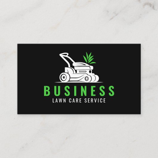 Moderne und Berufliche Rasenpflege Landschaftsschu Visitenkarte (Vorderseite)