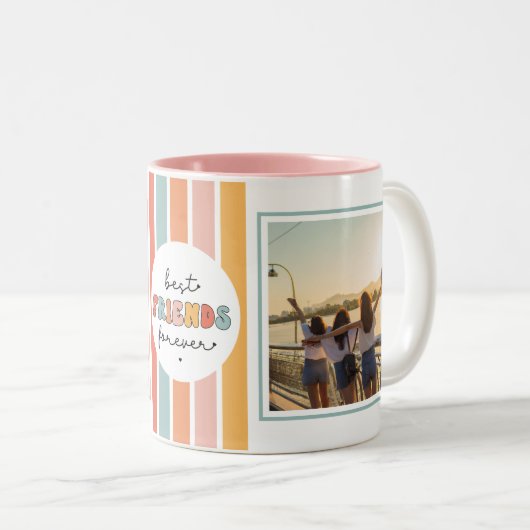 Moderne und beste Freunde für immer - maßgeschneid Zweifarbige Tasse (VorderseiteRechts)