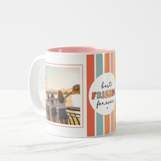 Moderne und beste Freunde für immer - maßgeschneid Zweifarbige Tasse (Vorderseite Links)