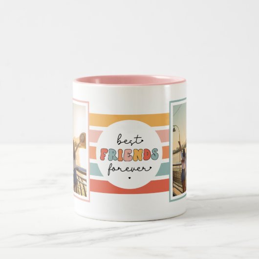 Moderne und beste Freunde für immer - maßgeschneid Zweifarbige Tasse (Mittel)