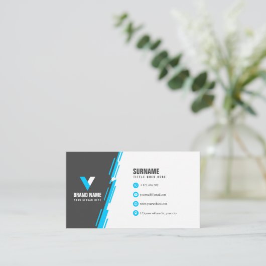 Moderne und dynamische visitenkarte (Stehend Vorderseite)