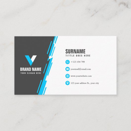 Moderne und dynamische visitenkarte (Vorderseite)